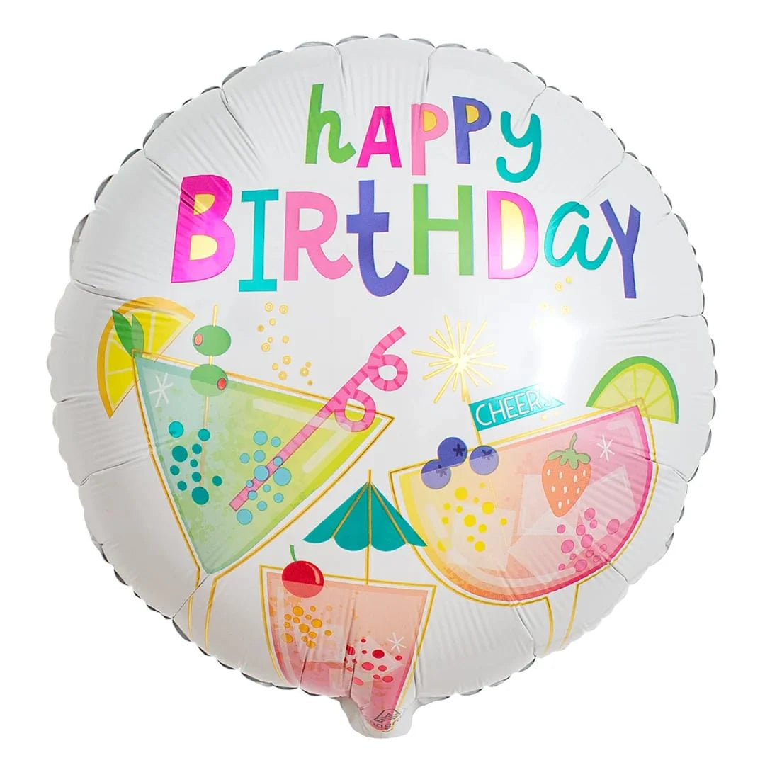 Cocktail Surprise Birthday Helium Balloon 45cm