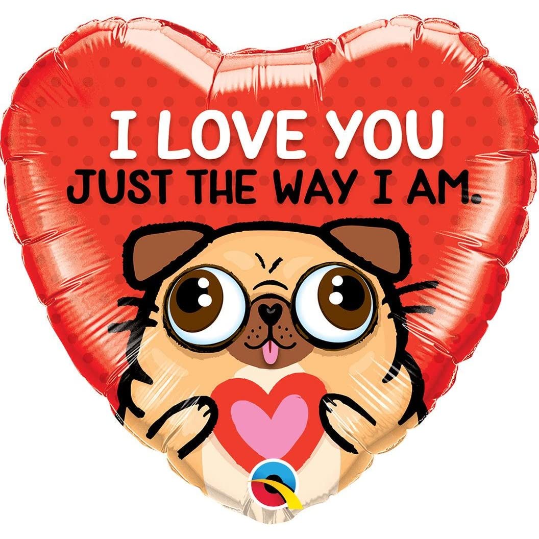 I Love You Just The Way I Am Foil Heart Balloon 45cm (18")