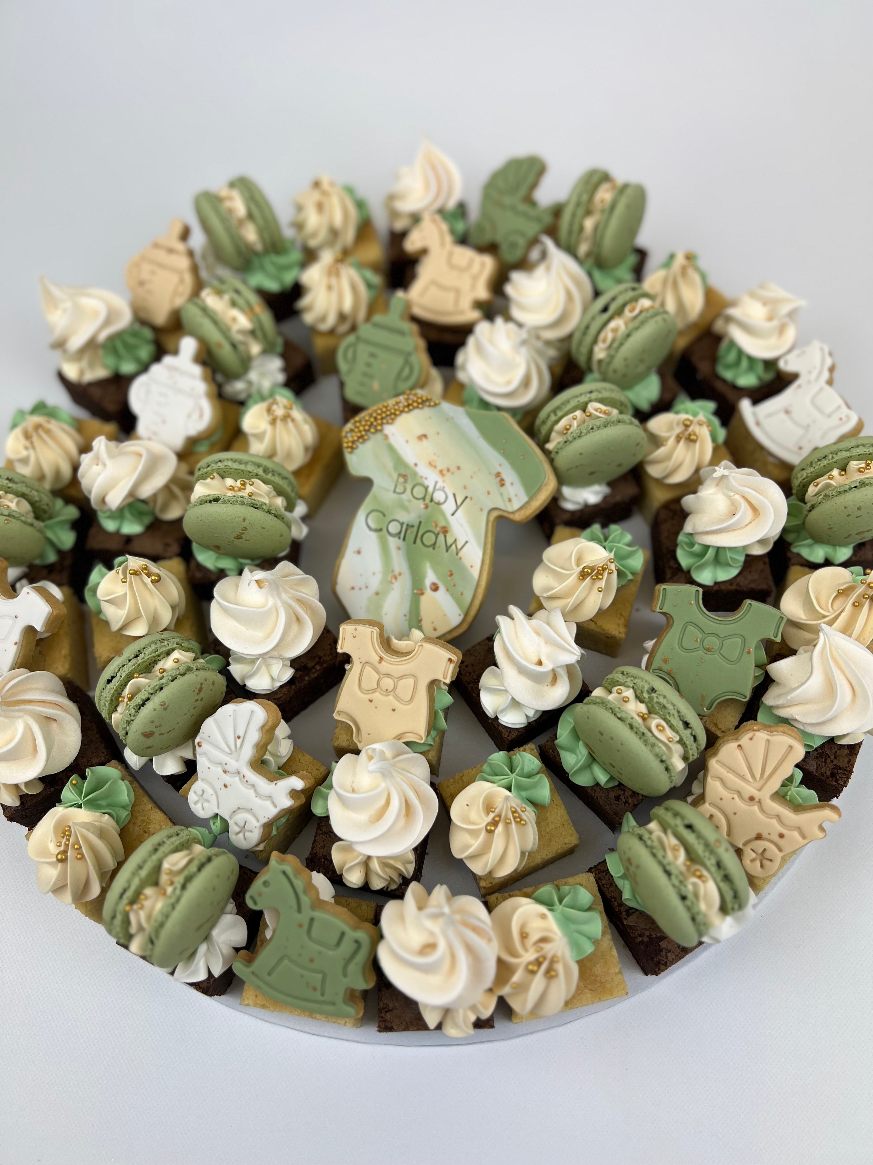 Baby Shower board with custom cookies