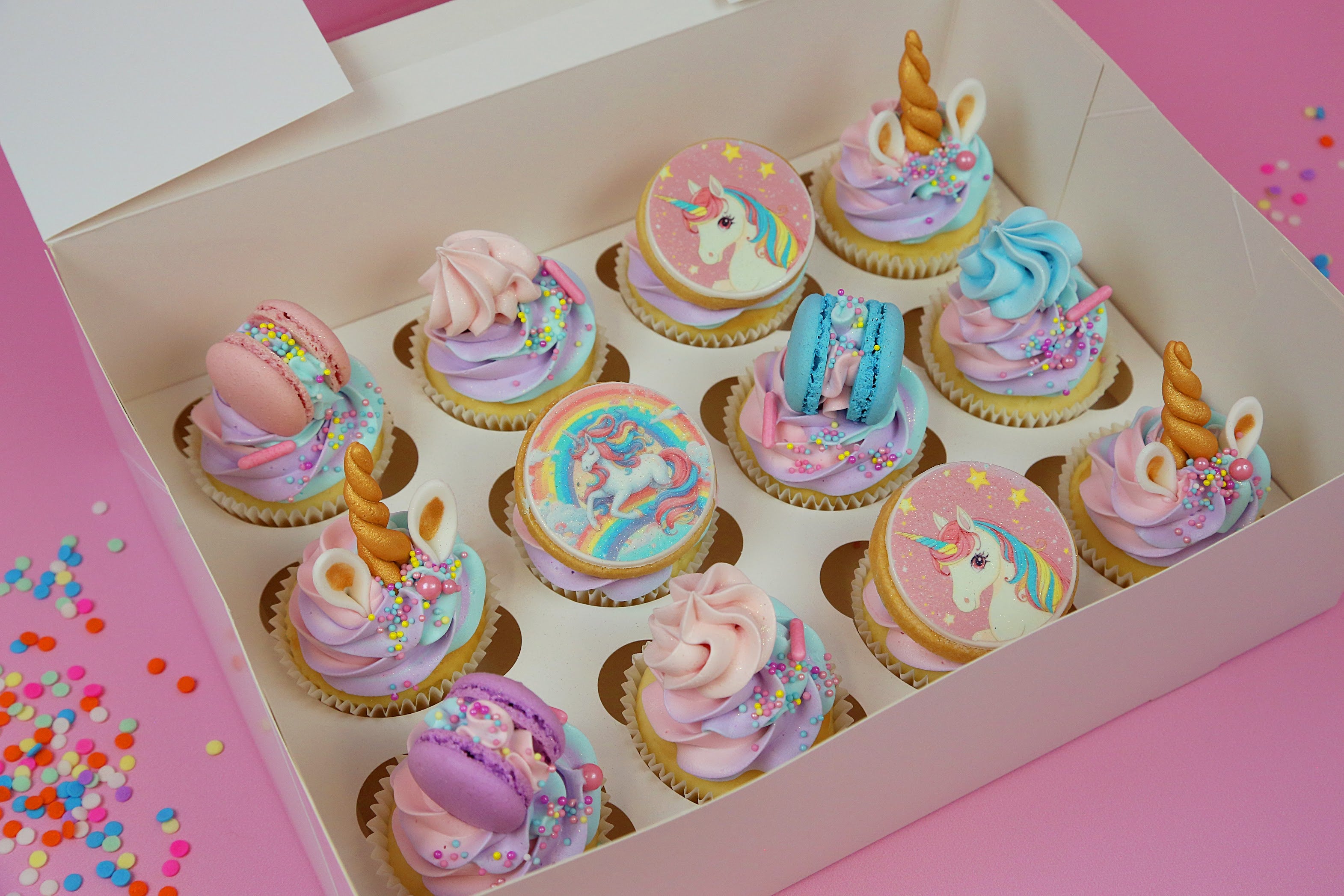 Unicorn Loaded Cupcakes // 6, 12, 24