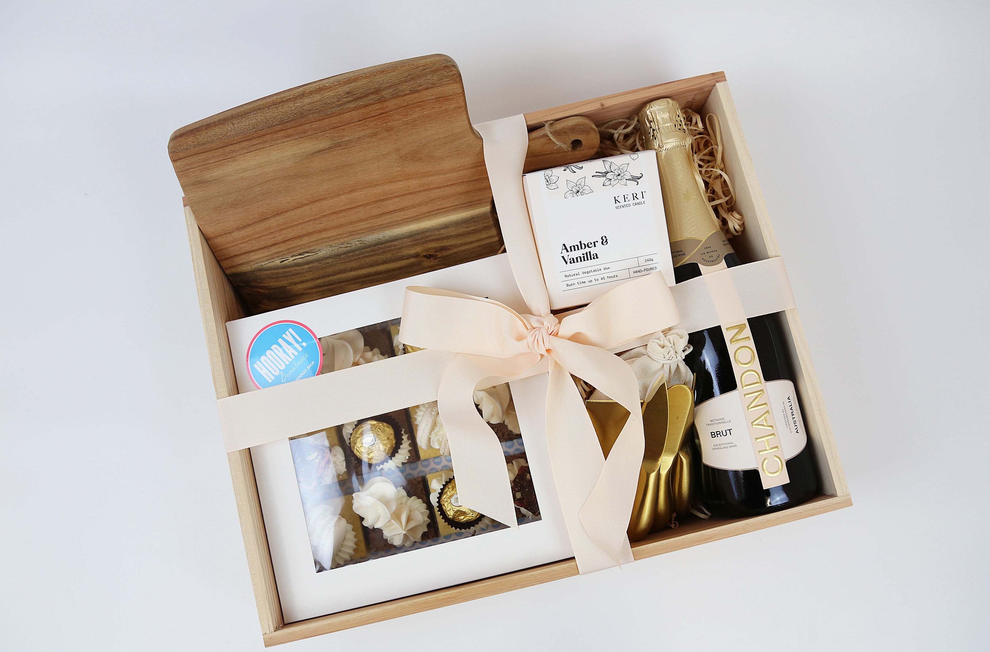 Hamper's By Hooray- Wooden chopping board & utensils