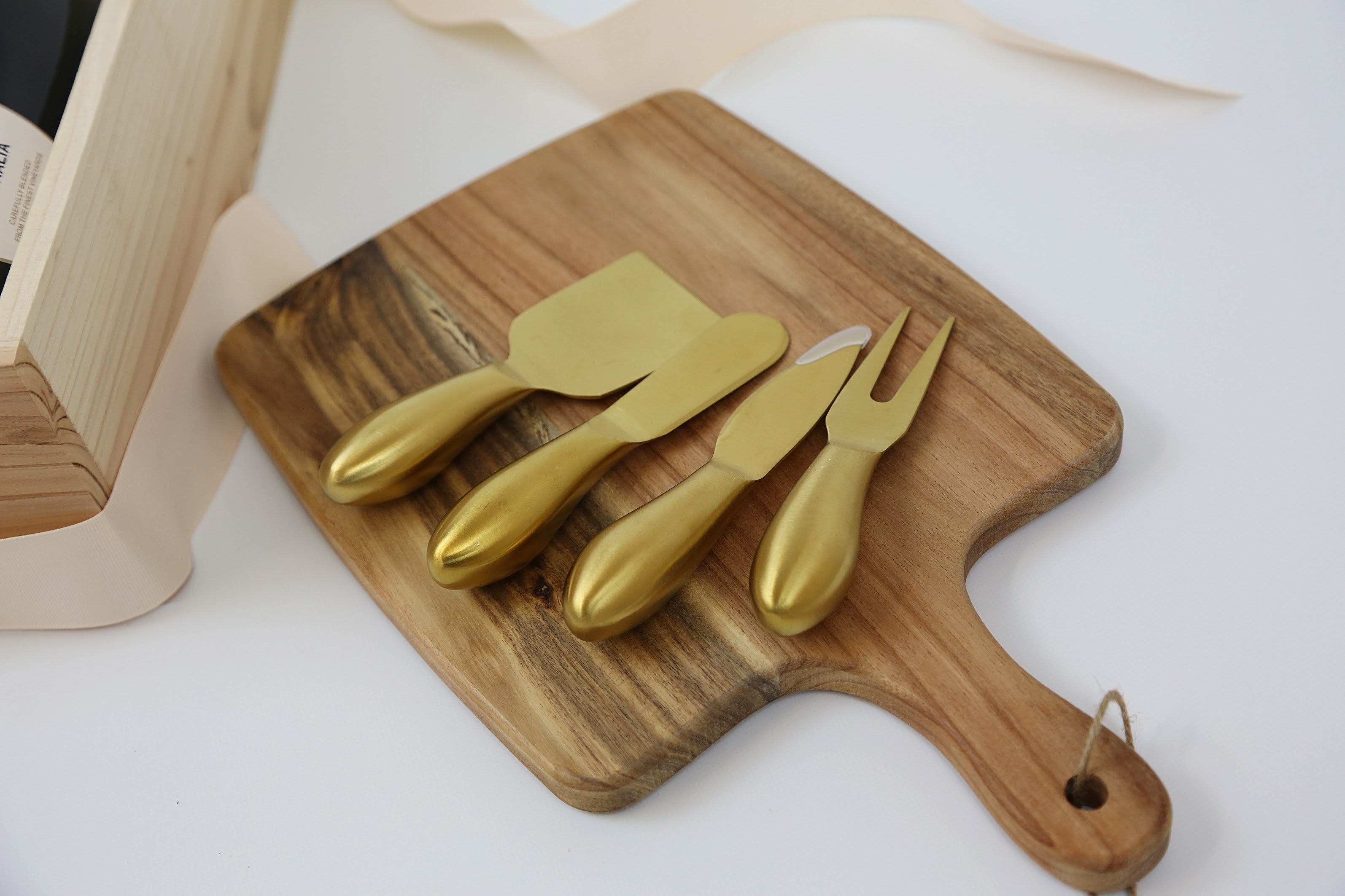 Hamper's By Hooray- Wooden chopping board & utensils