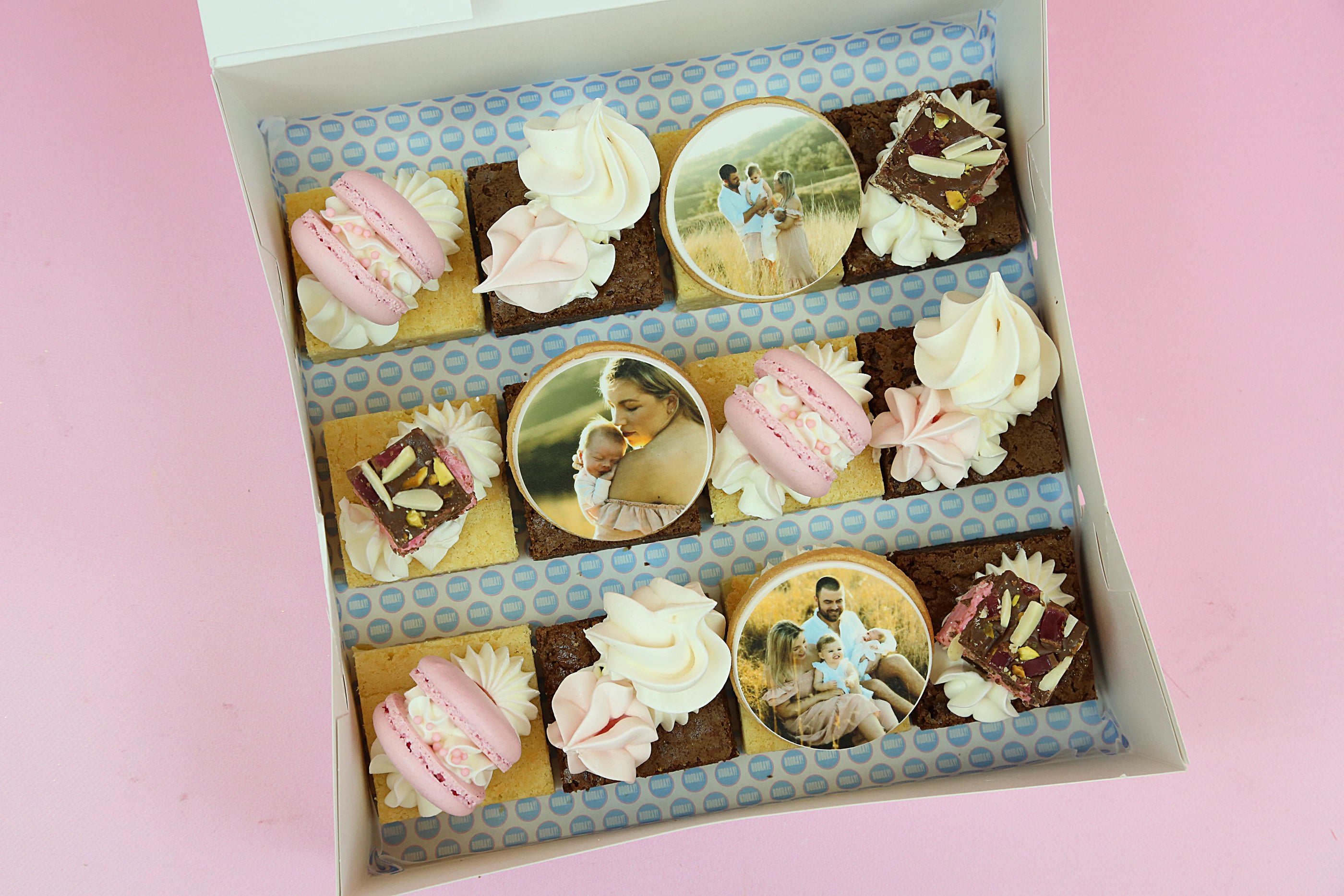Image Cookie Box- Choose Your Colour- With 3 x CUSTOM image