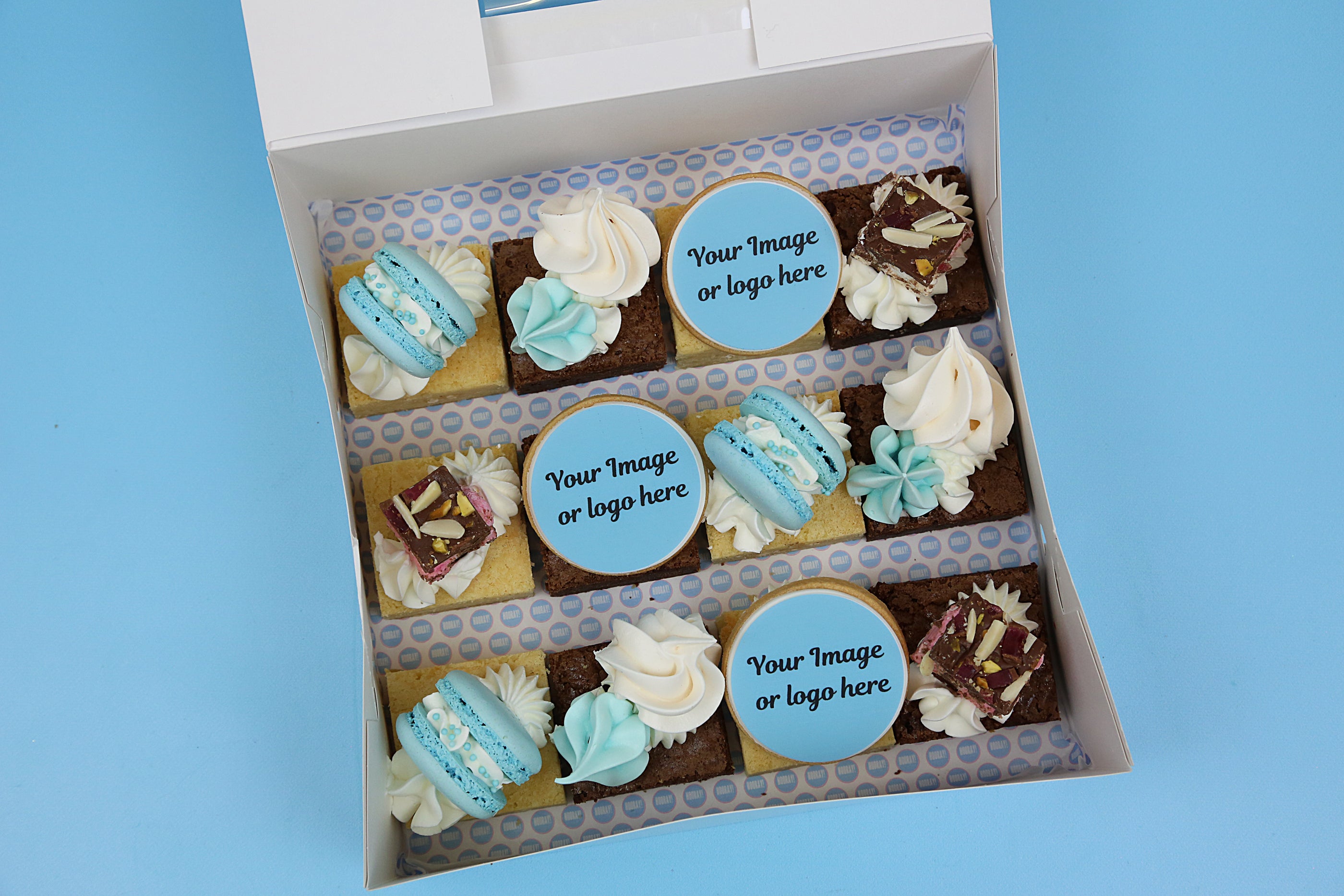 Image Cookie Box- Choose Your Colour- With 3 x CUSTOM image