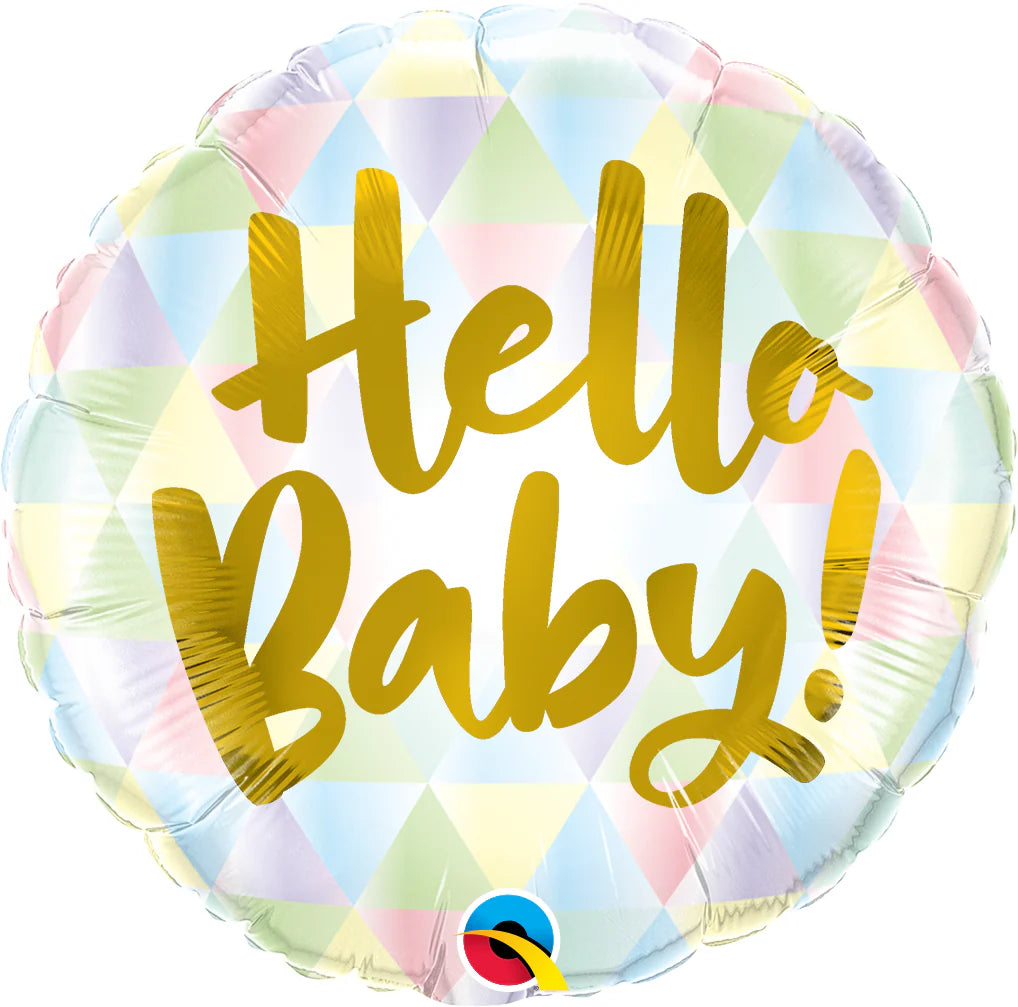 Hello Baby Foil Balloon 45cm (18")