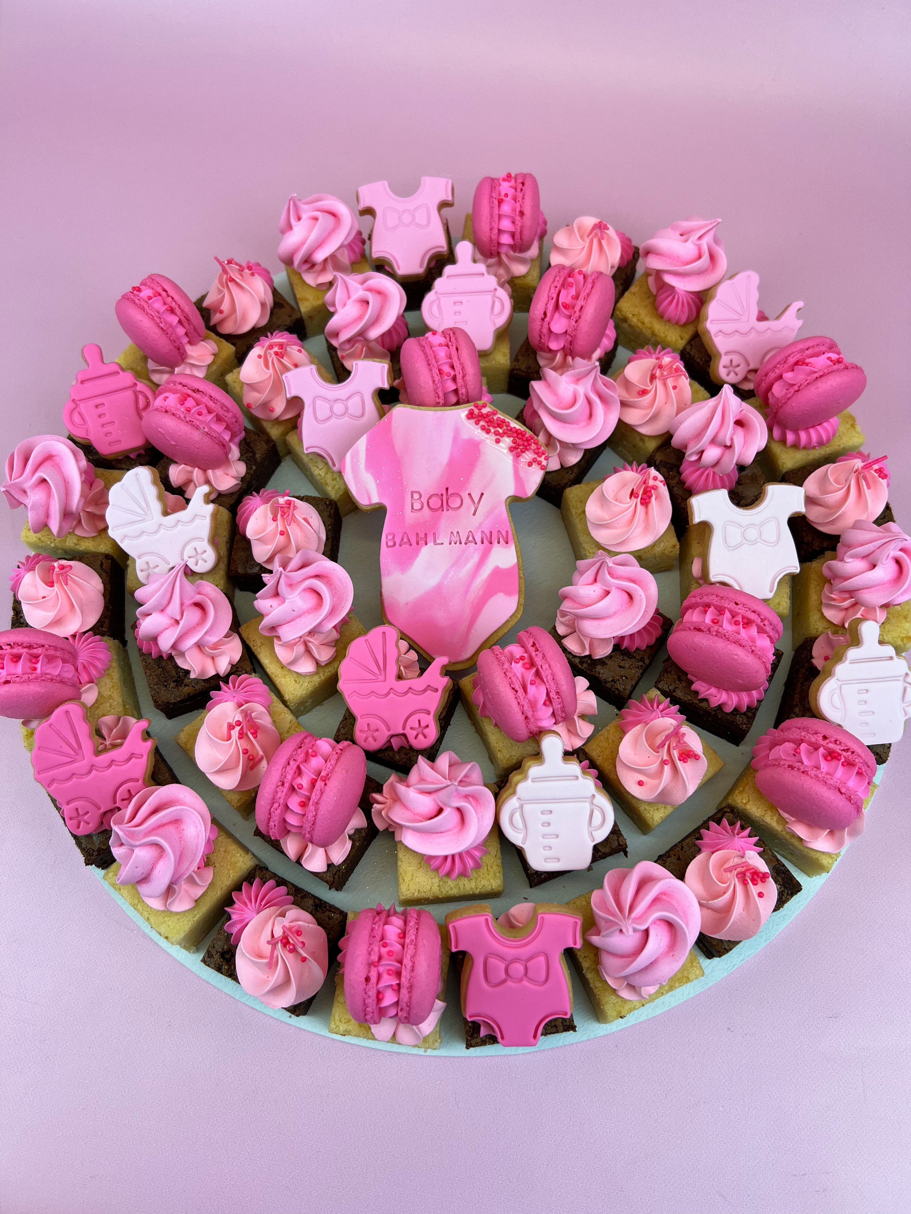 Baby Shower board with custom cookies