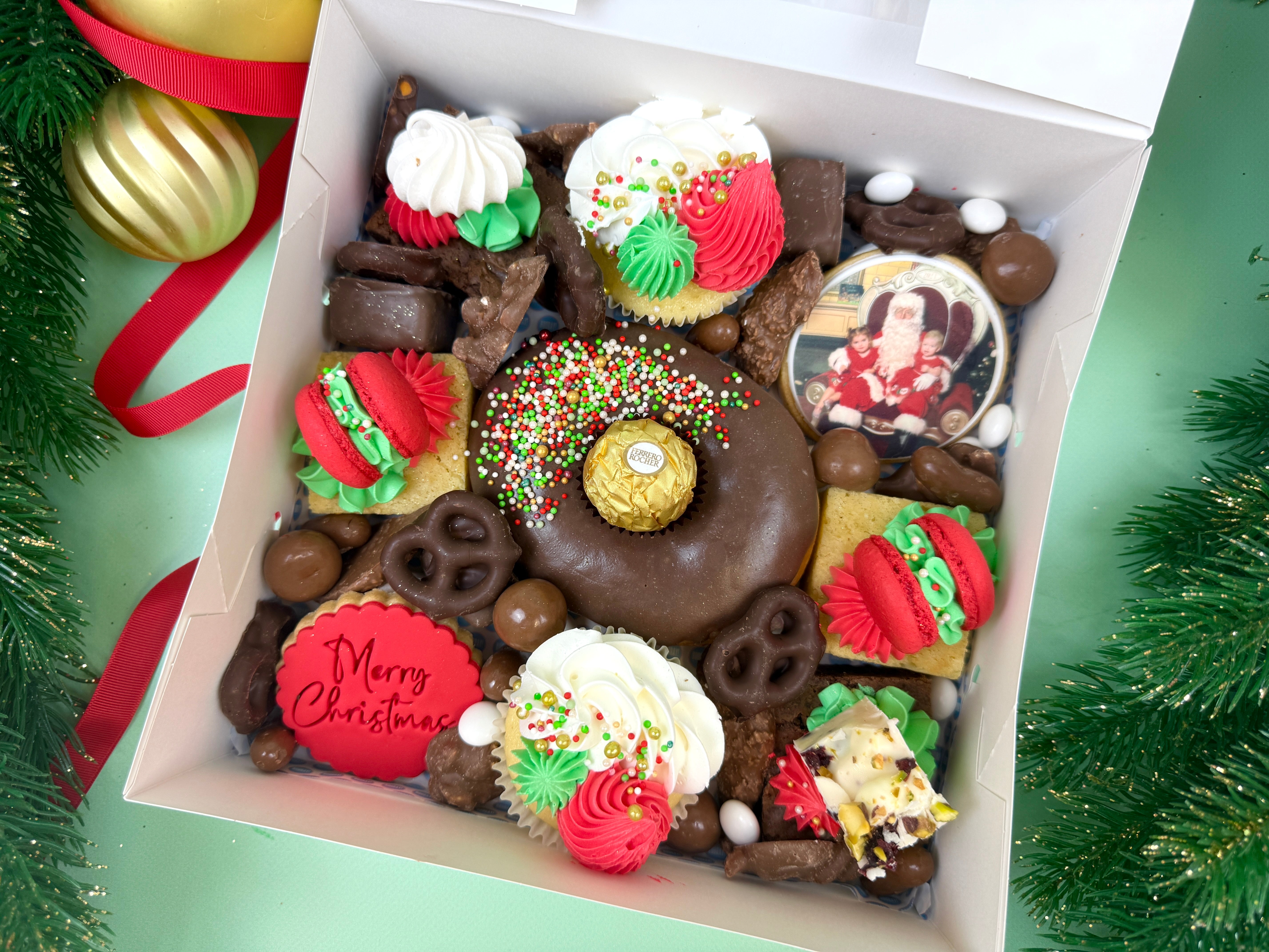 Christmas Grazing Box // With 1 x Custom image // Choose Your Size Box