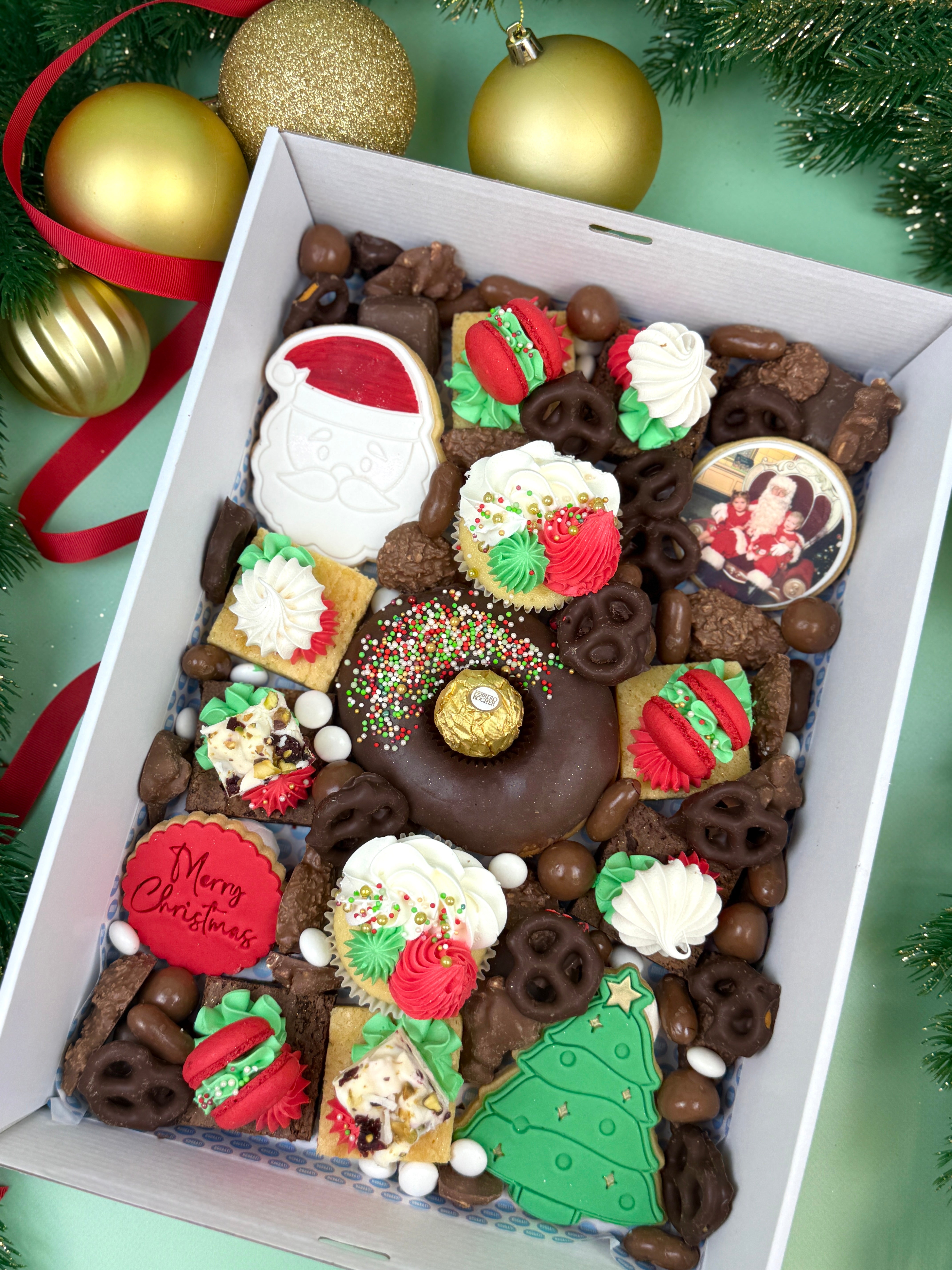 Christmas Grazing Box // With 1 x Custom image // Choose Your Size Box