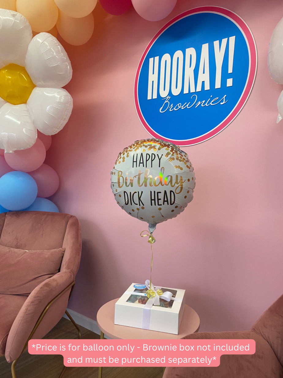 'Happy Birthday Dickhead' Helium Balloon