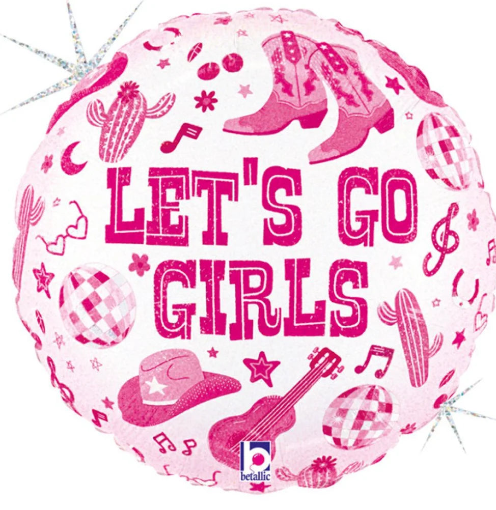 Disco Cowgirl Foil Helium Balloon