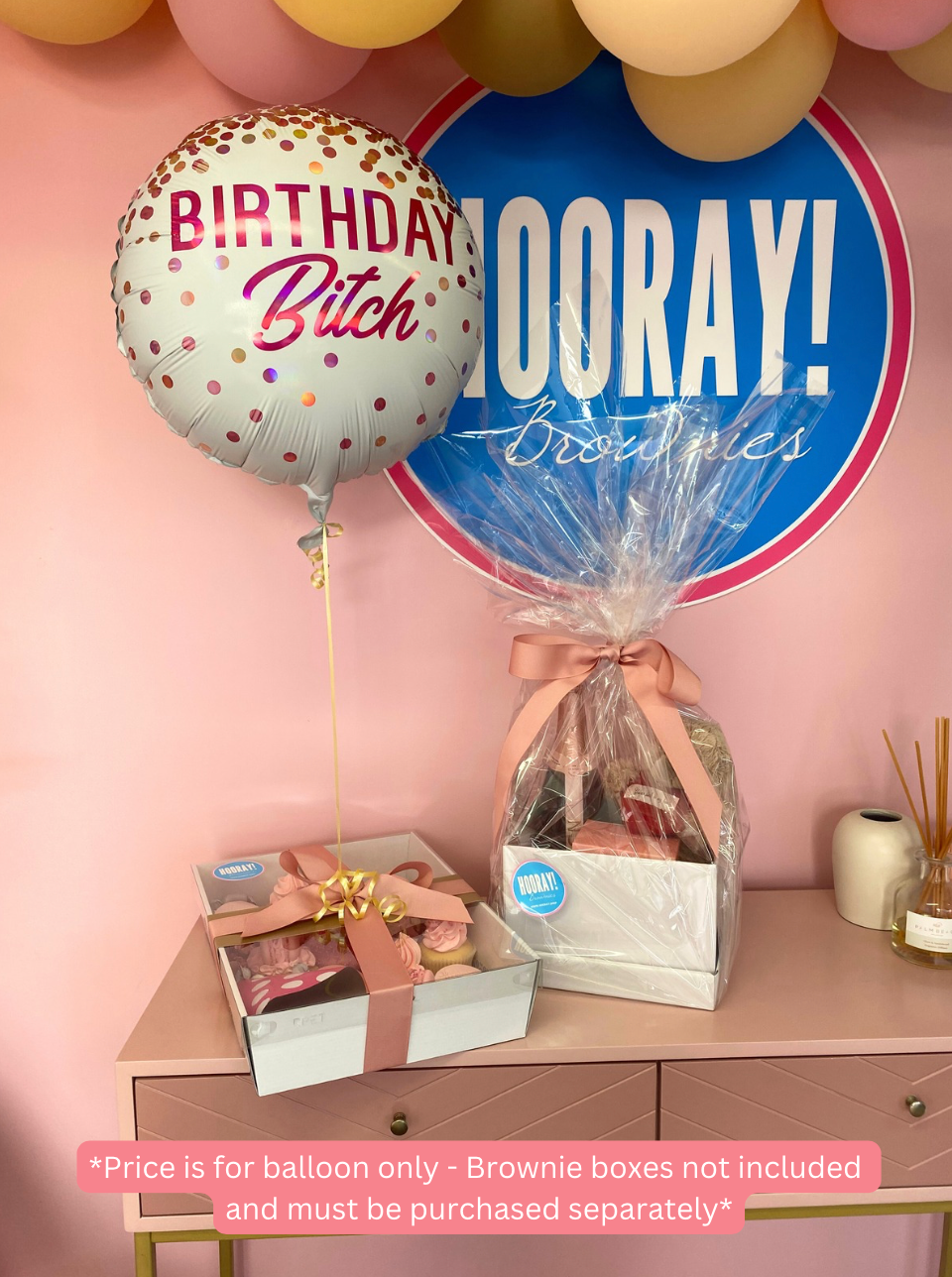 'Birthday B!tch' Confetti Foil Helium Balloon