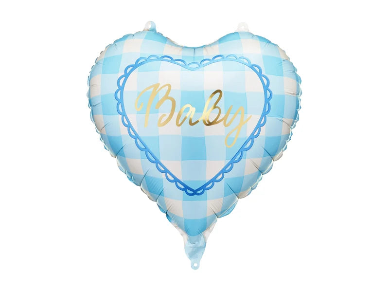 Baby Light Blue Heart Foil Balloon