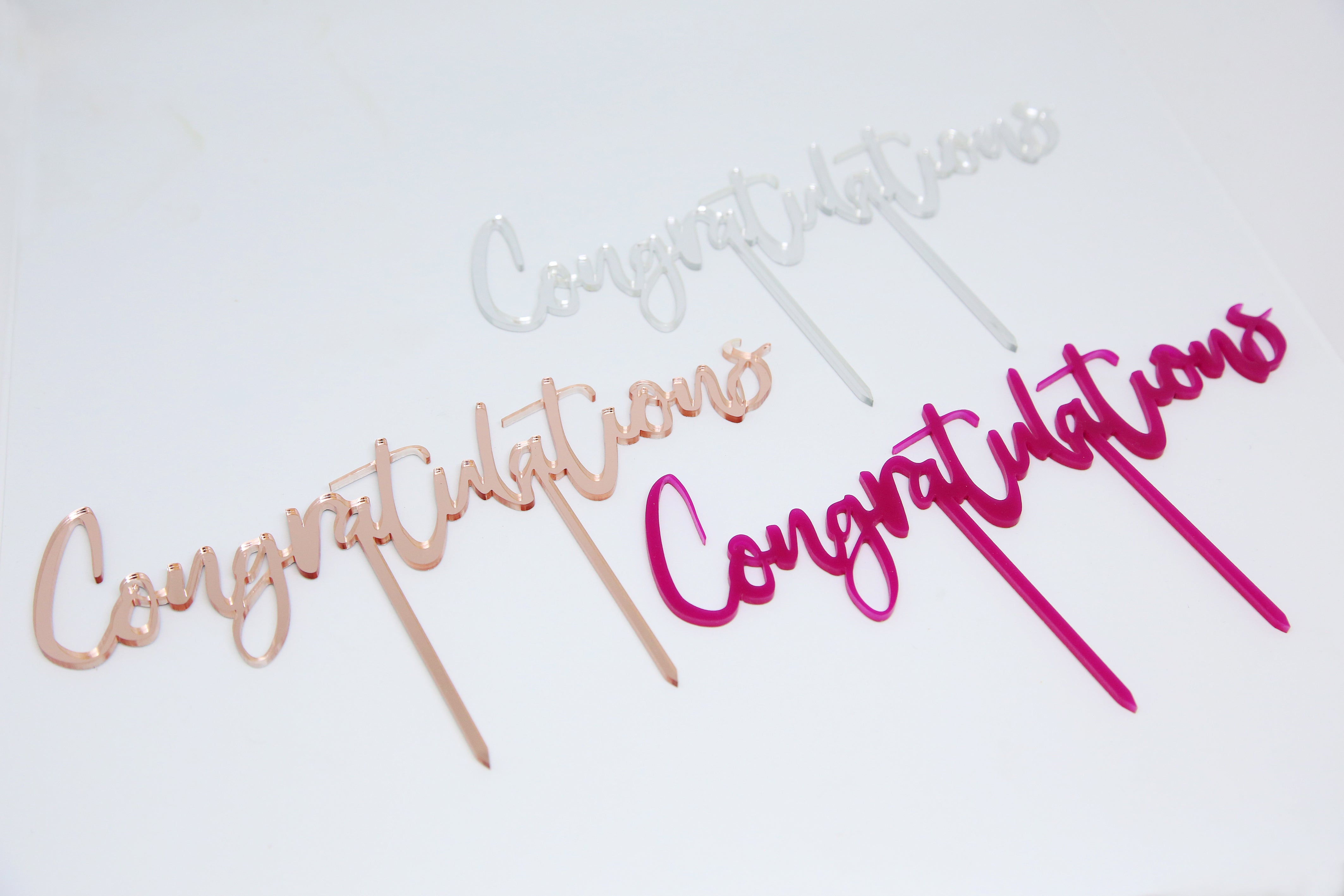 'Congratulations' Acrylic Topper