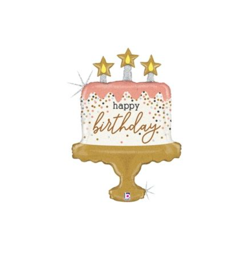 'Happy Birthday' XLarge Cake Helium Balloon