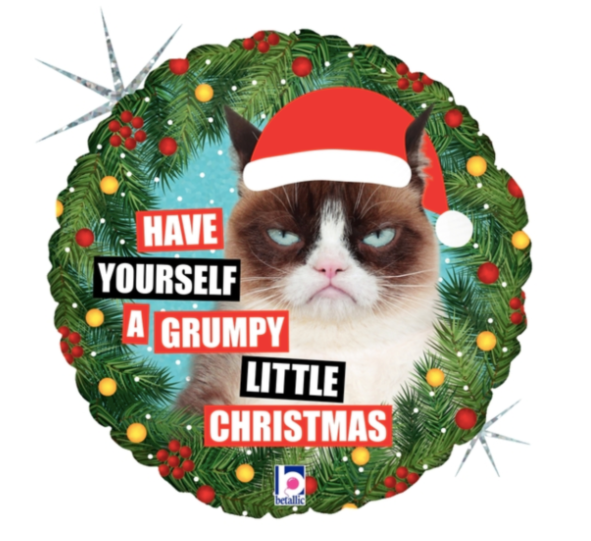 Christmas grumpy cat Helium balloon