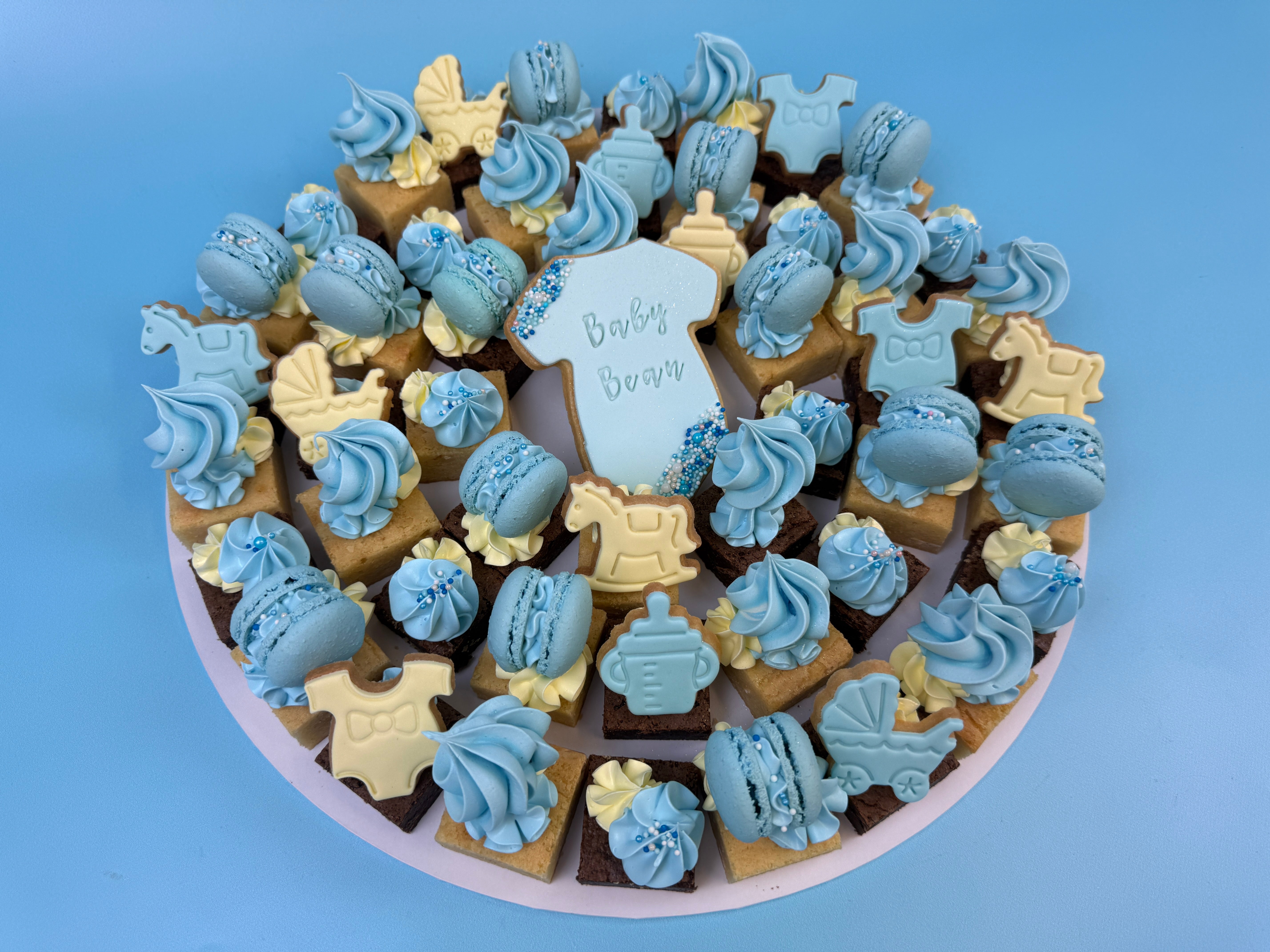 Baby Shower board with custom cookies