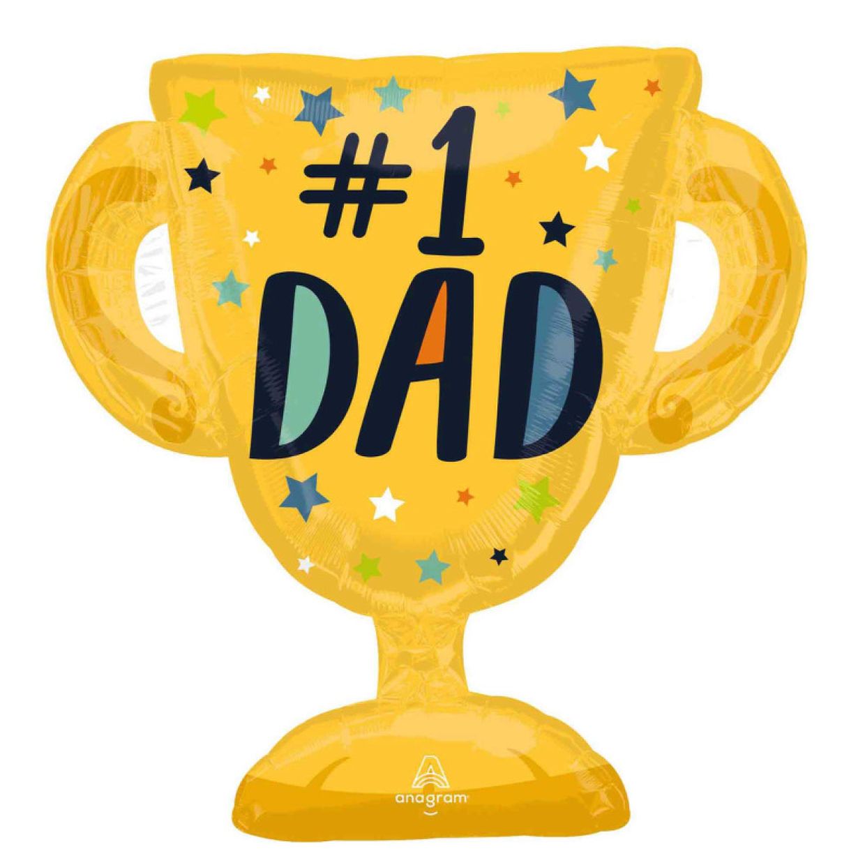 #1 Dad Trophy Xlarge foil Helium Balloon