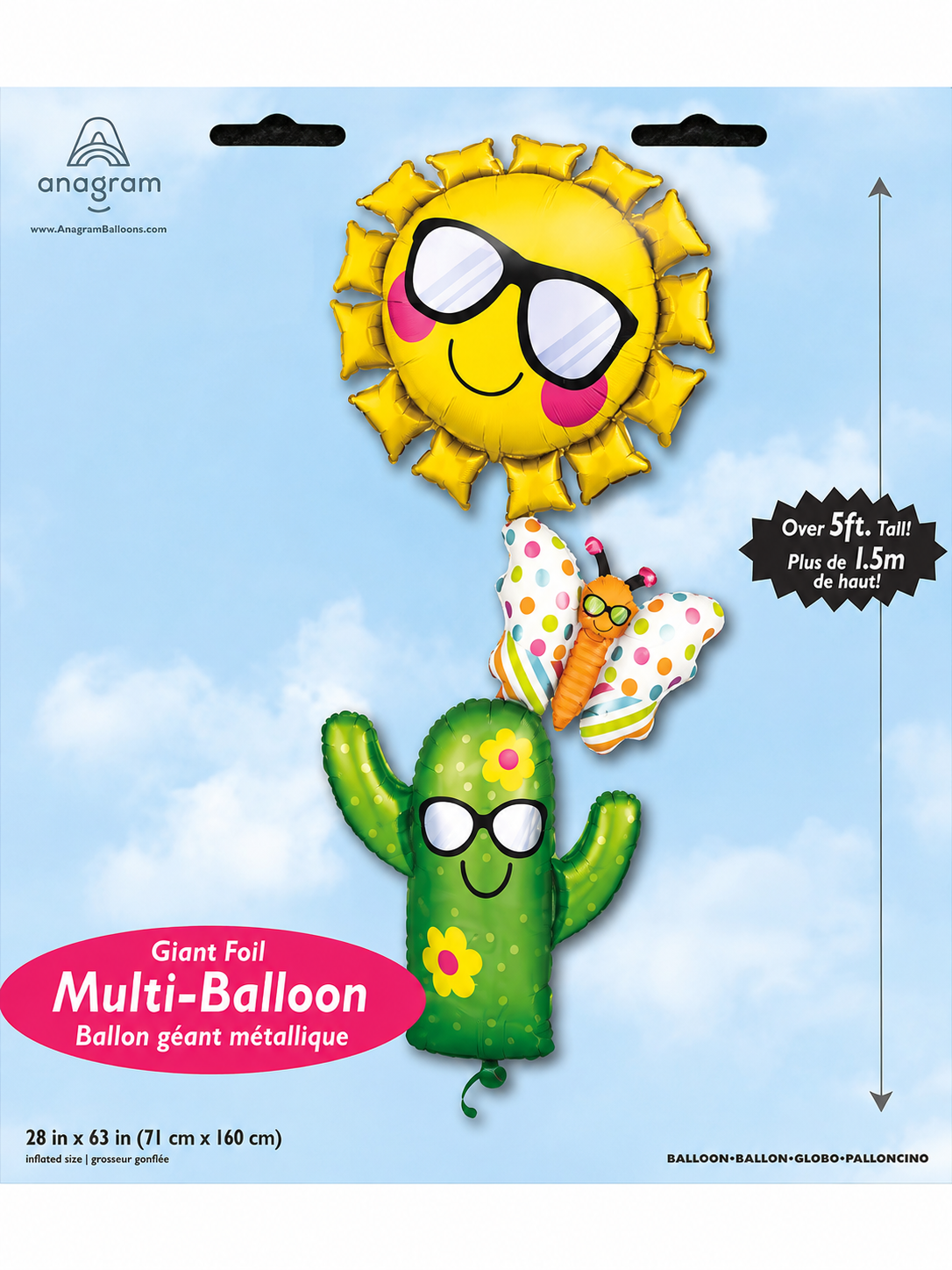Fun in the Sun Stack Xlarge foil Helium Balloon