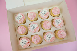 12 x Cupcakes - Upload your own images- Choose your colour