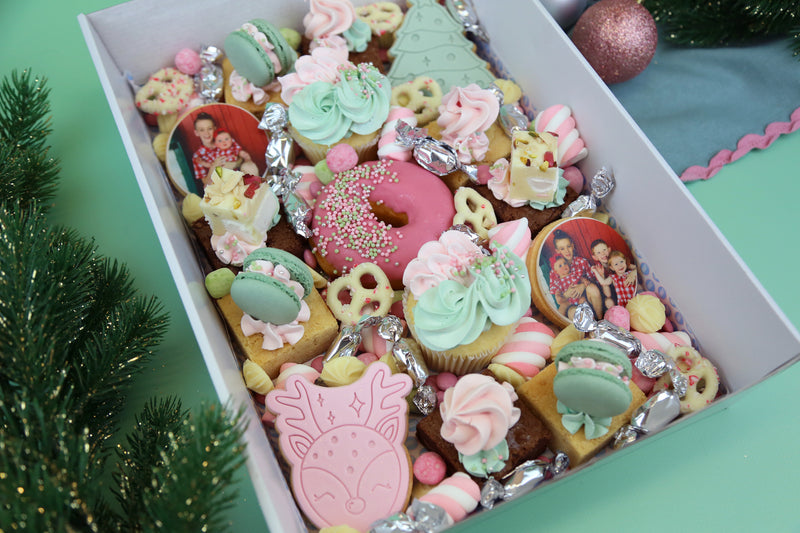 Christmas Medium Grazing Box- With 2 x custom images