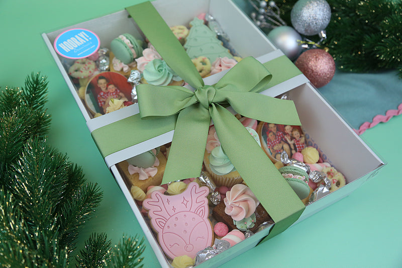 Christmas Medium Grazing Box- With 2 x custom images