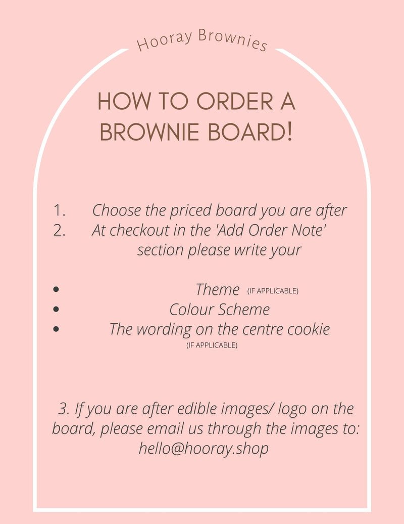Brownie Board with Centre Custom Cookie