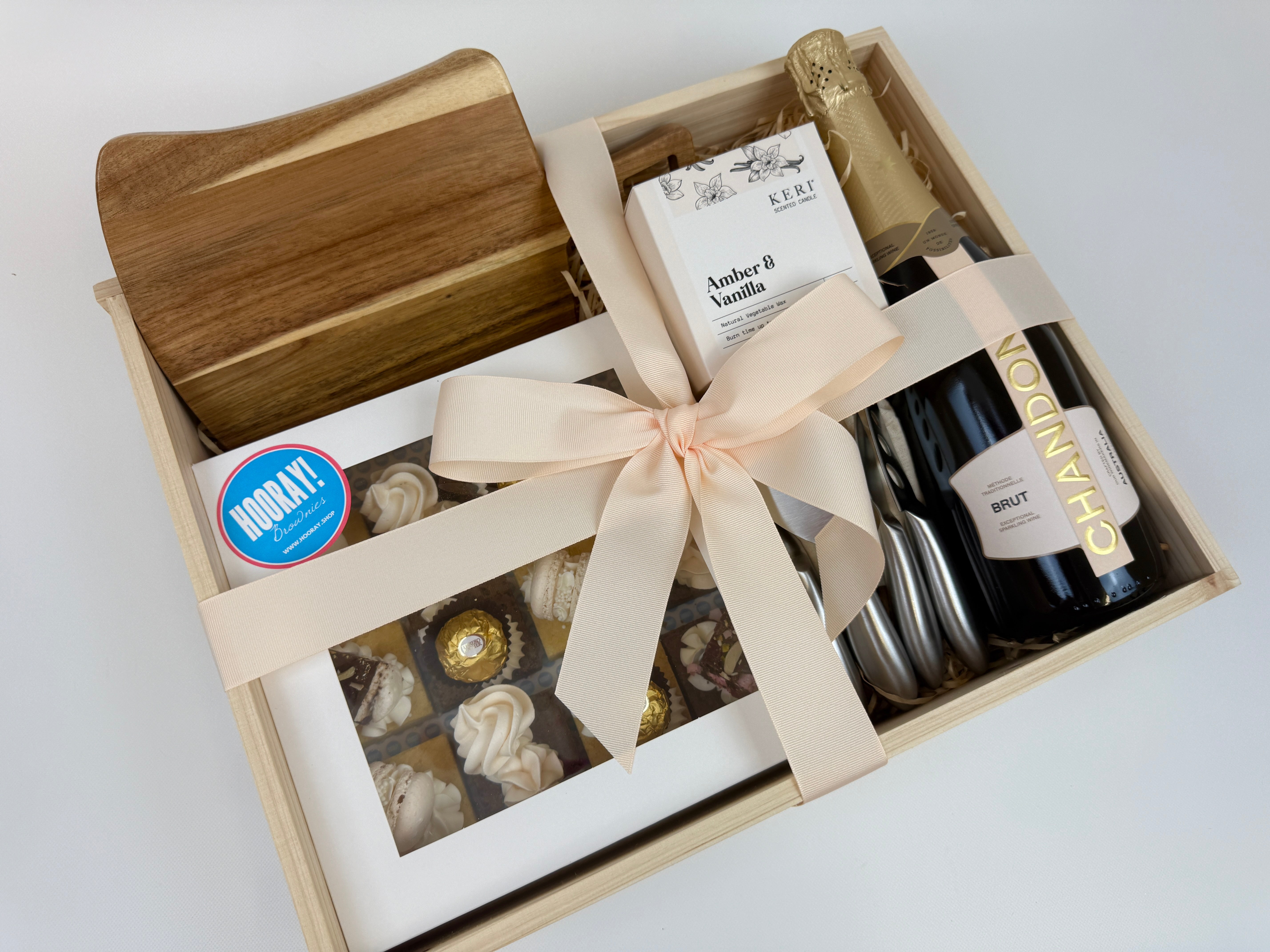 Hamper's By Hooray- Wooden chopping board & utensils
