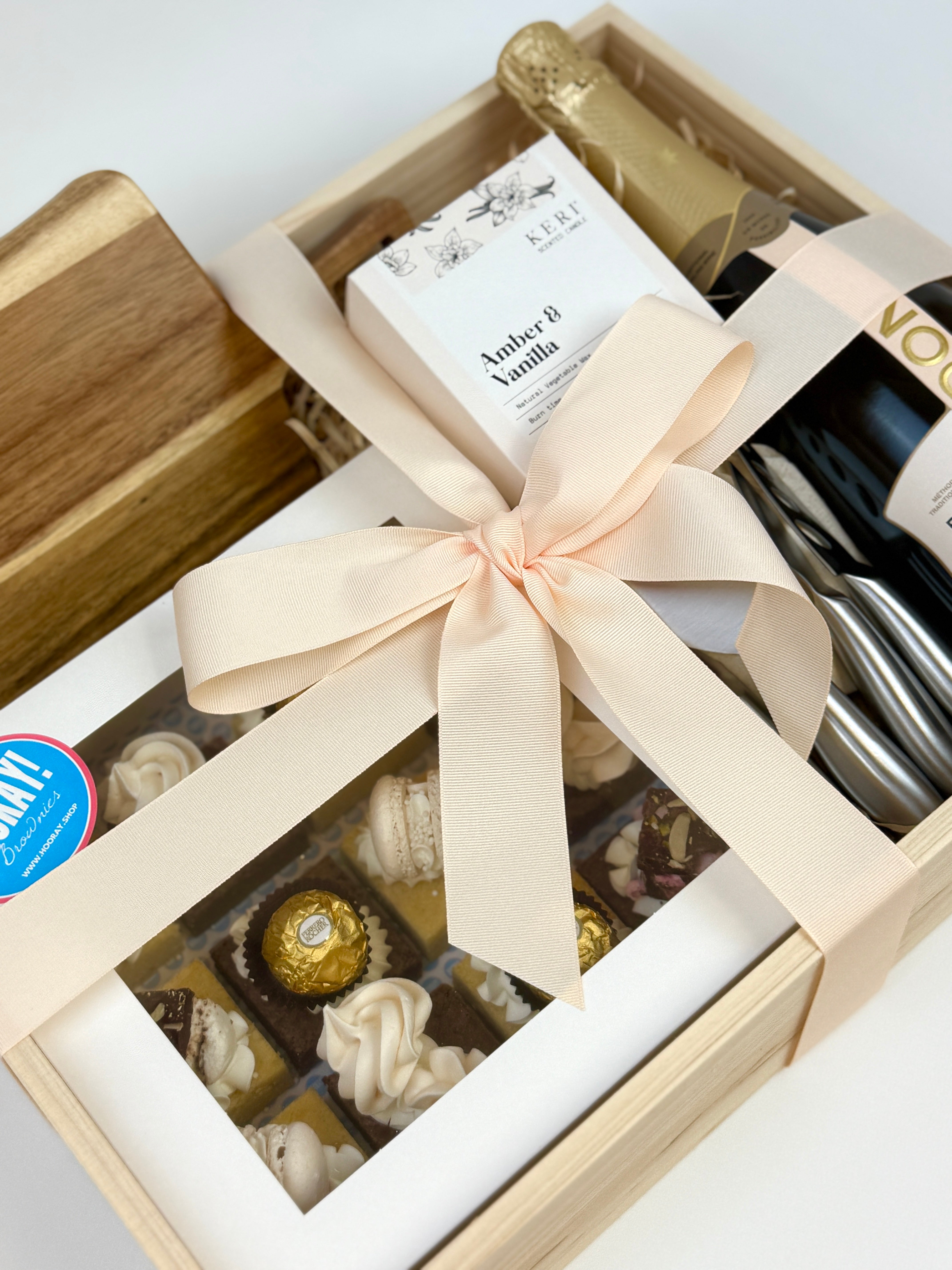 Hamper's By Hooray- Wooden chopping board & utensils