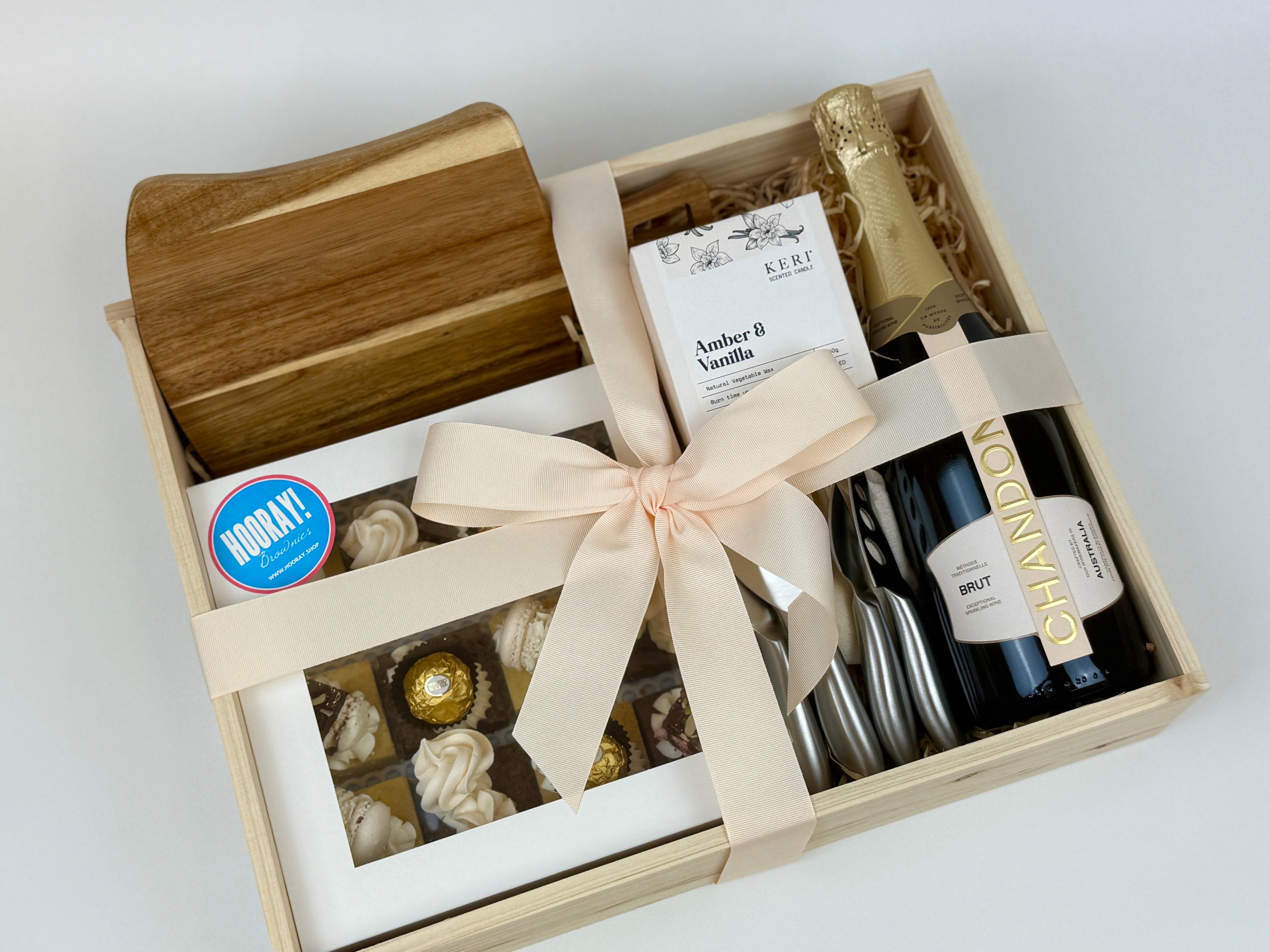 Hamper's By Hooray- Wooden chopping board & utensils