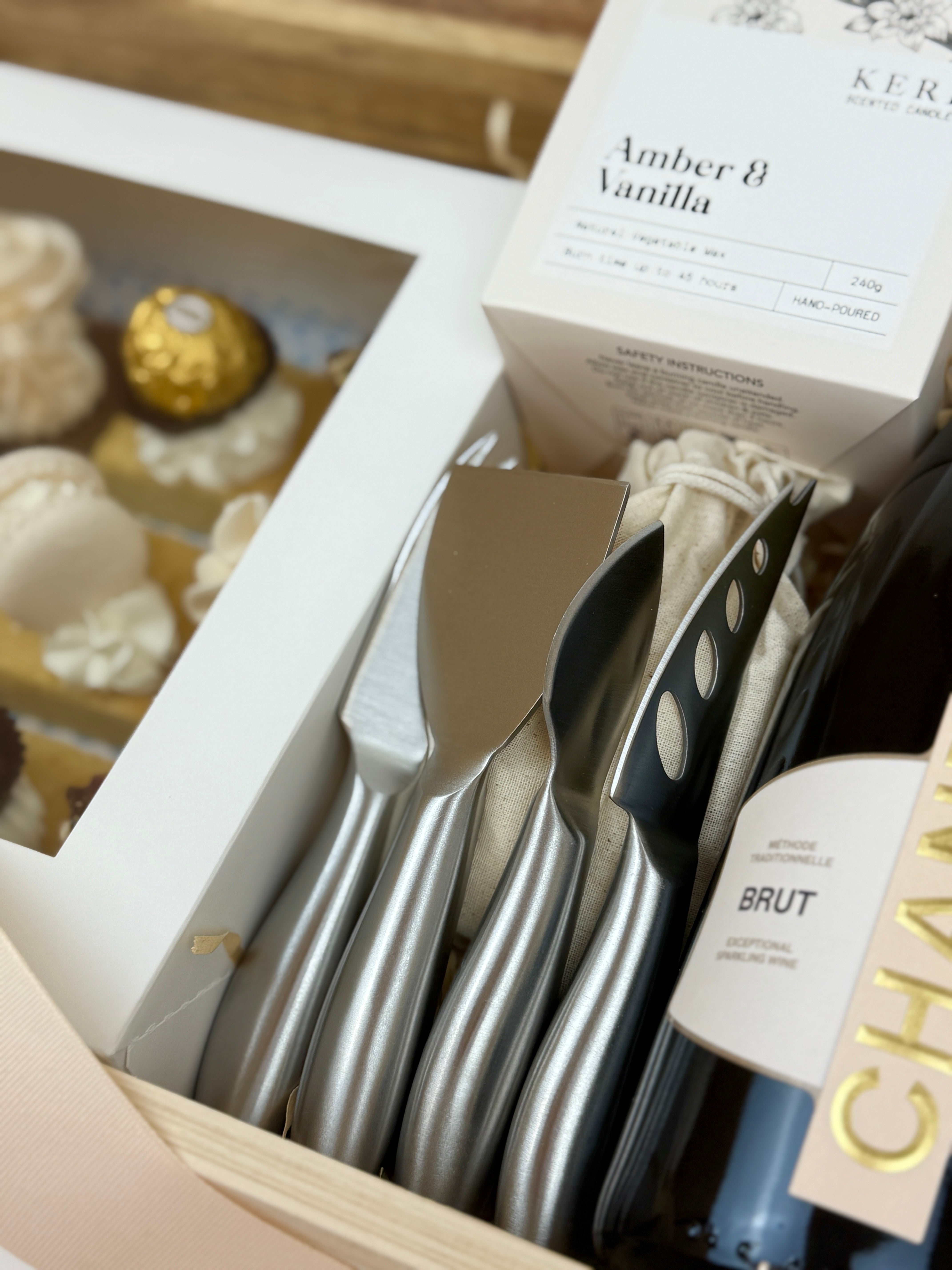 Hamper's By Hooray- Wooden chopping board & utensils