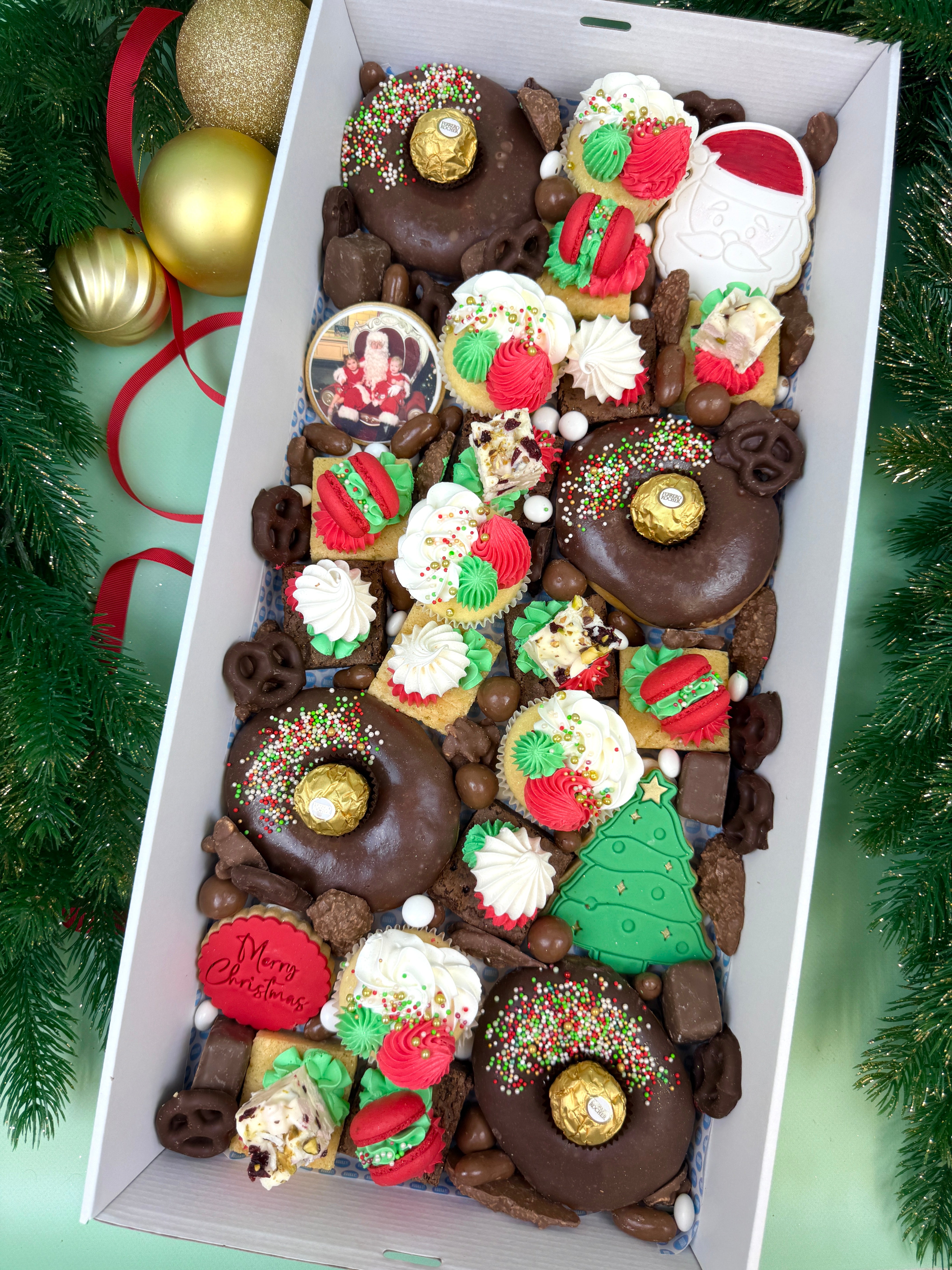 Christmas Grazing Box // With 1 x Custom image // Choose Your Size Box