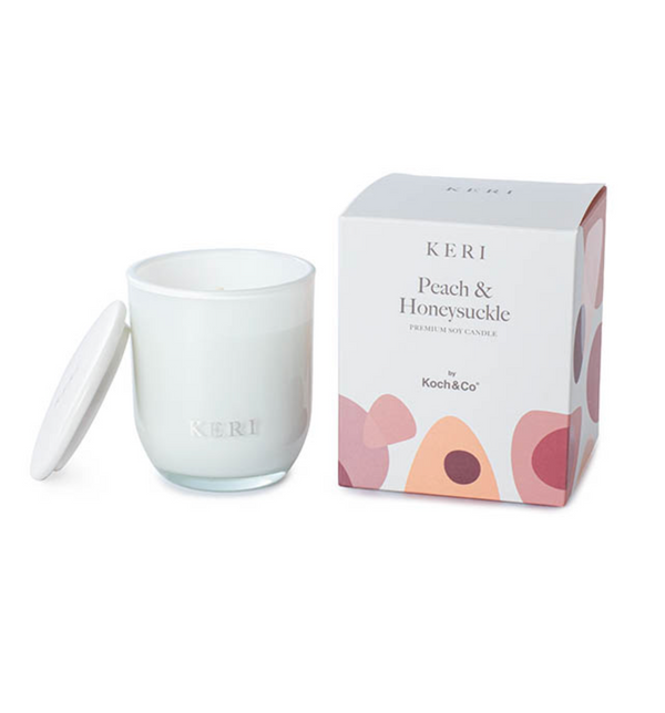 Peach & Honeysuckle Luxury Soy Candle 140g