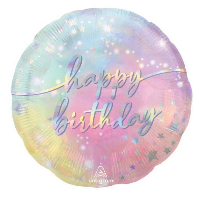 'Luminous Happy Birthday'  XLarge Helium Balloon