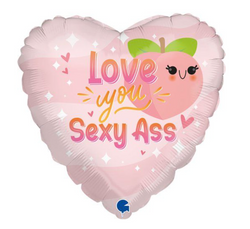 'Love you Sexy Ass Pink Heart' Helium Balloon