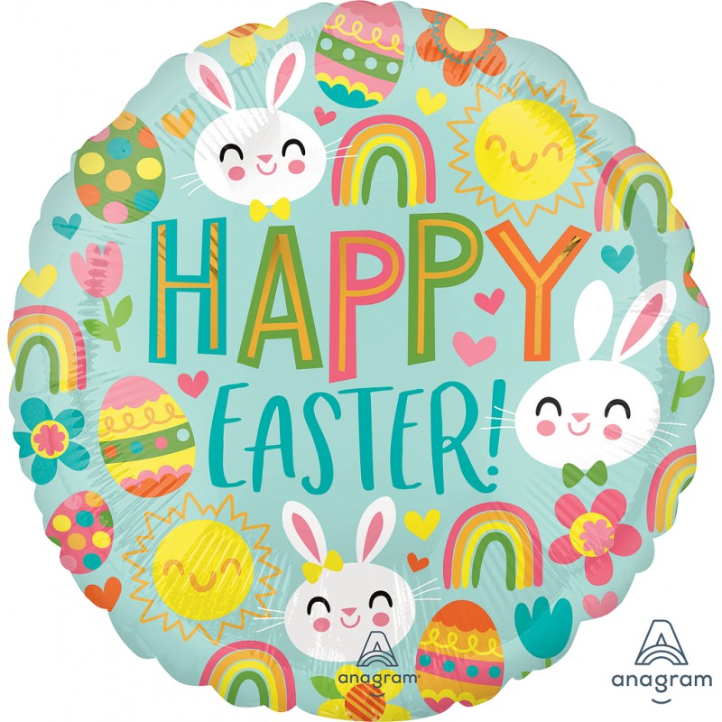 Happy Easter Icons Helium Balloon 45cm