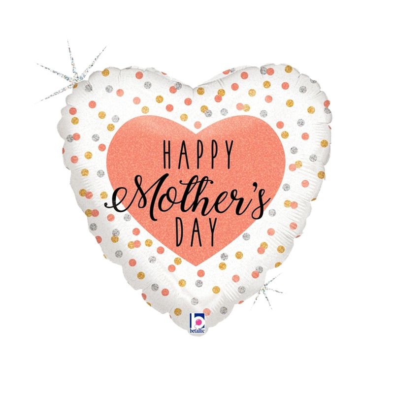 Glittering Rose Gold Mothers Day Foil Helium Balloon 46cm