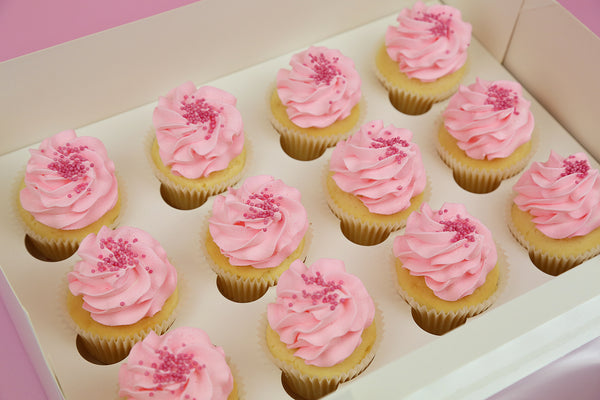 12 x Cupcakes - Standard (Choose your colour)