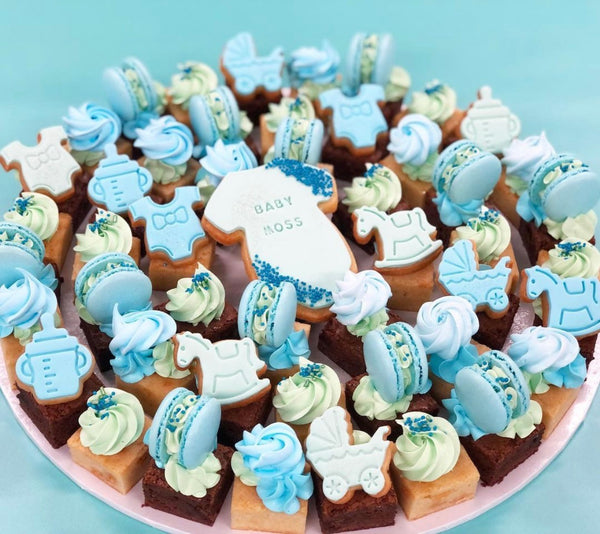 Baby Shower board with custom cookies