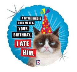 'Grumpy Cat - Little birdie told me' Helium Balloon