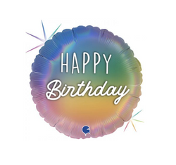 'HAPPY Birthday' Colourful Pastel Helium Balloon
