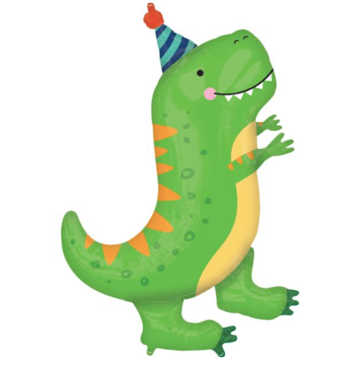 'Birthday Dino T- Rex' XLarge Helium Balloon