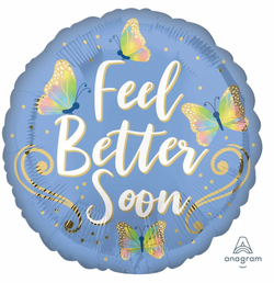 'Feel Better Soon' Butterflies Foil Helium Balloon
