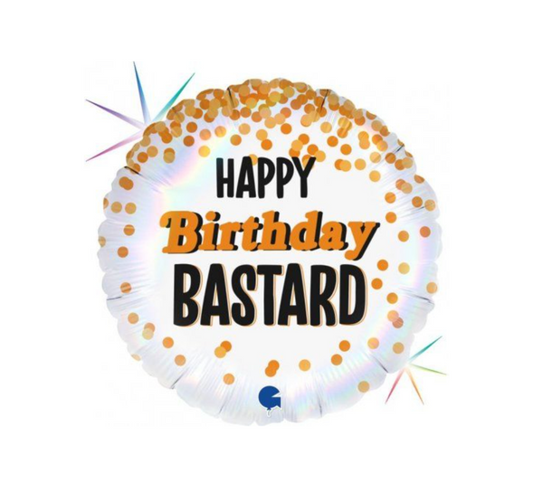 'Happy Birthday Bastard' Helium Balloon