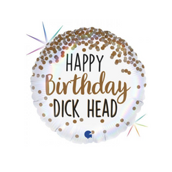 'Happy Birthday Dickhead' Helium Balloon