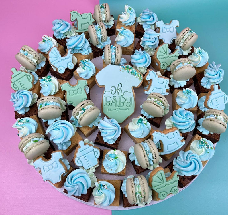 Baby Shower board with custom cookies